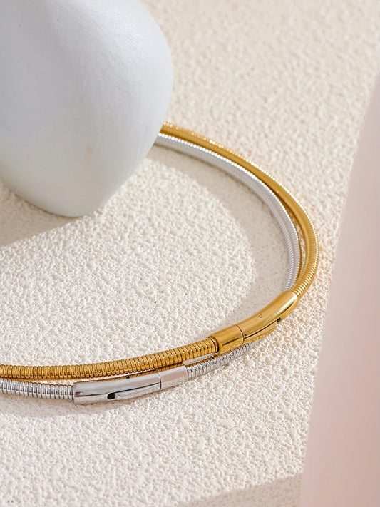 Waterproof metal collar torques statement necklace - product image