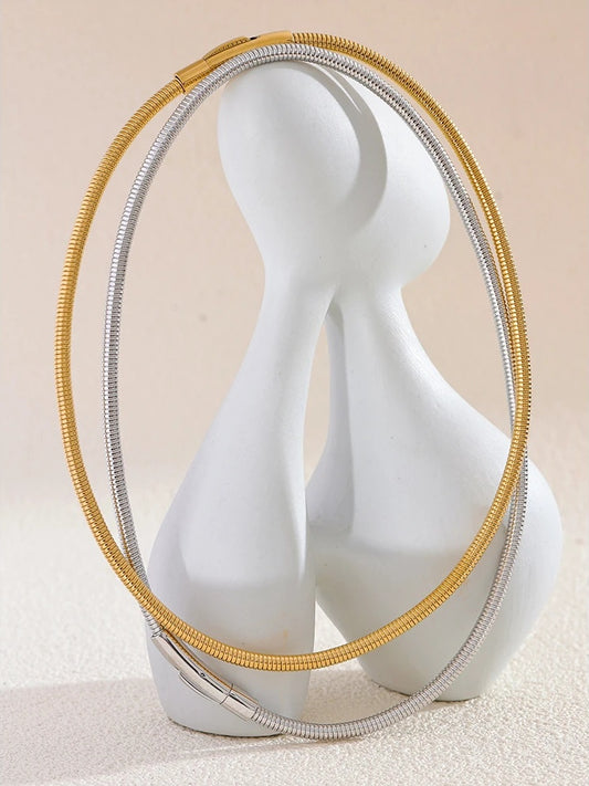 Waterproof metal collar torques statement necklace - product image