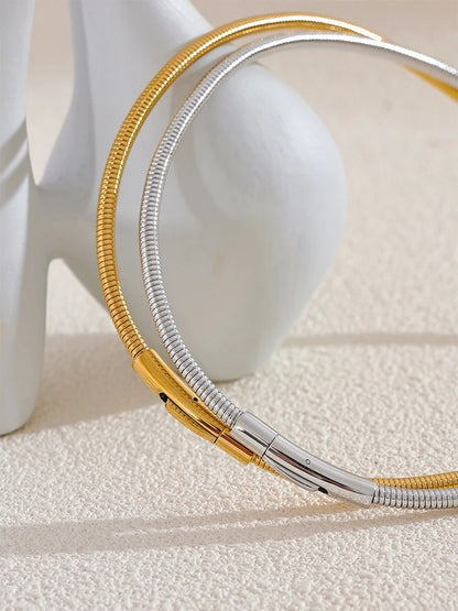 Waterproof metal collar torques statement necklace - product image