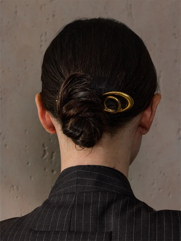 Waterproof minimalist hairpin gold silver accessories - product image