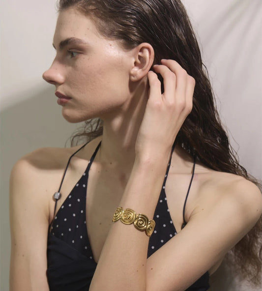 Waterproof shell open cuff bracelet - product image
