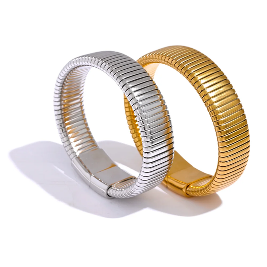 Waterproof wide cuban chain bracelet bangle - product image