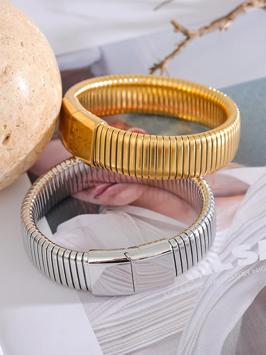 Waterproof wide cuban chain bracelet bangle - product image