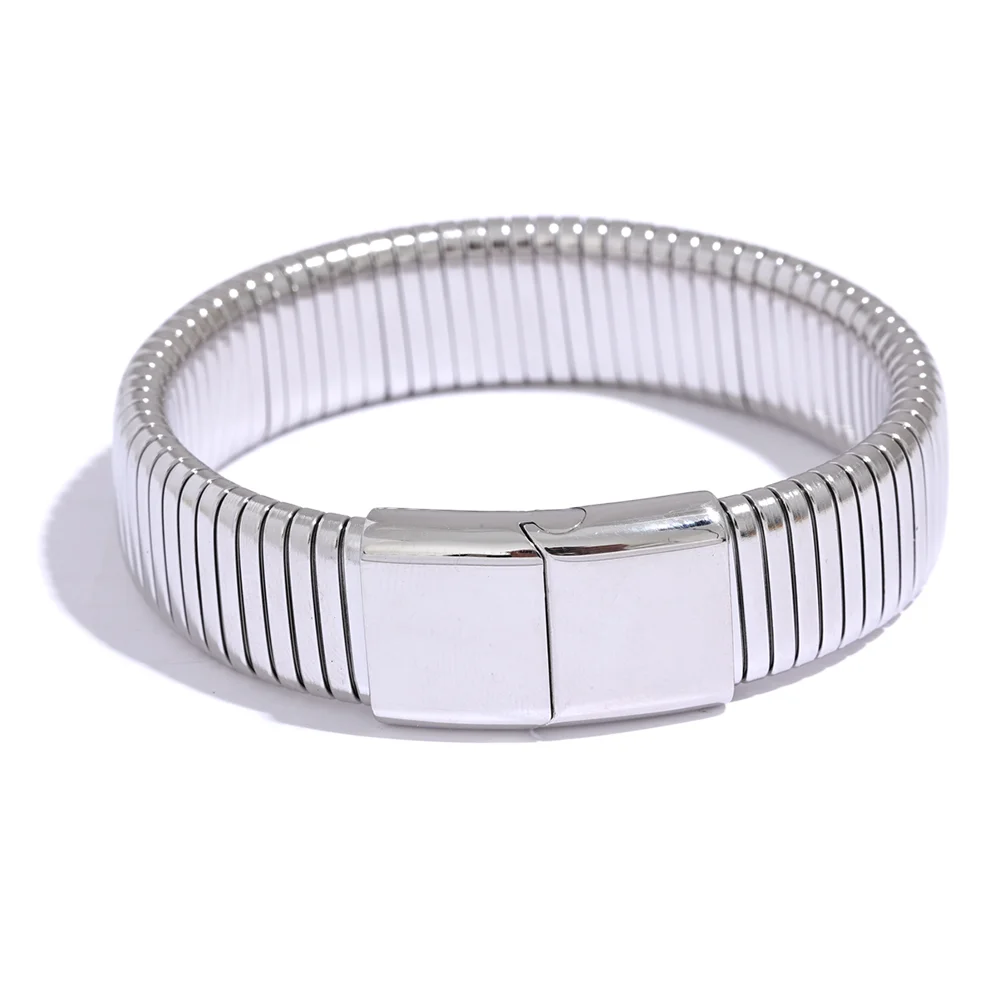 Waterproof wide cuban chain bracelet bangle - product image