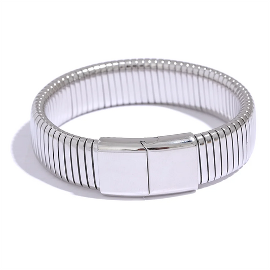 Waterproof wide cuban chain bracelet bangle - product image