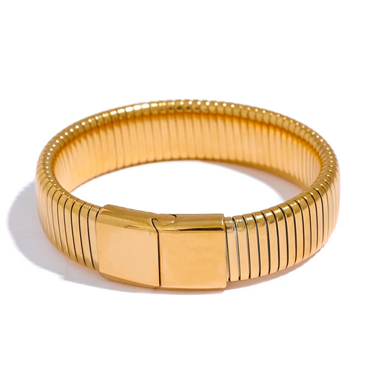 Waterproof wide cuban chain bracelet bangle - product image