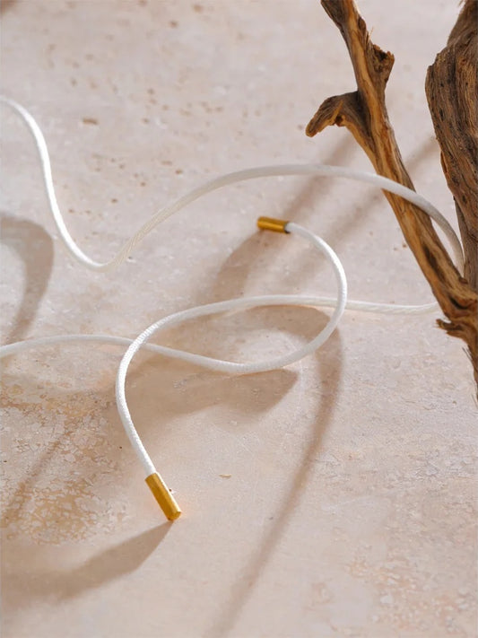 White rope shell charm pendant - product image