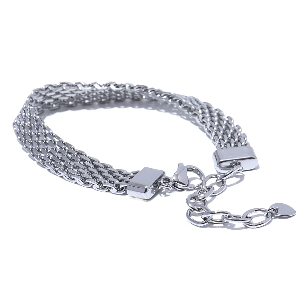 Wide cuban chain charm bracelet unisex - product image