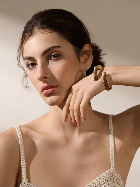 Wide cuban chain cuff bracelet bangle waterproof - product image