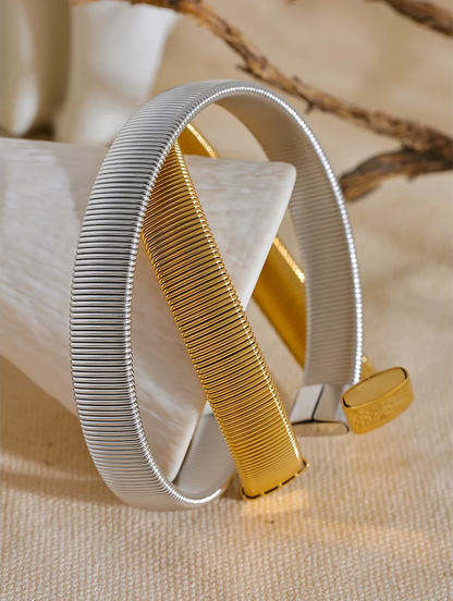 Wide cuban chain cuff bracelet bangle waterproof - product image