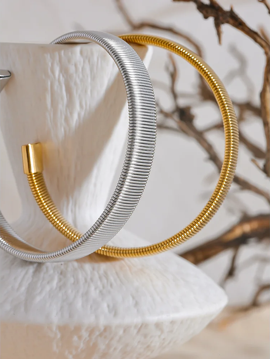 Wide cuban chain cuff bracelet bangle waterproof - product image