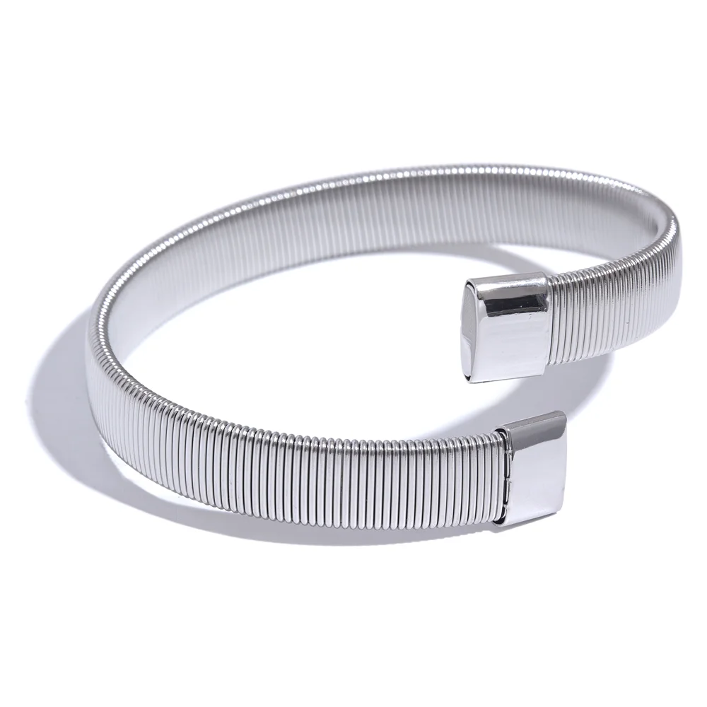 Wide cuban chain cuff bracelet bangle waterproof - product image