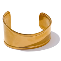 Wide Cuff Open Metal Bracelet Unisex