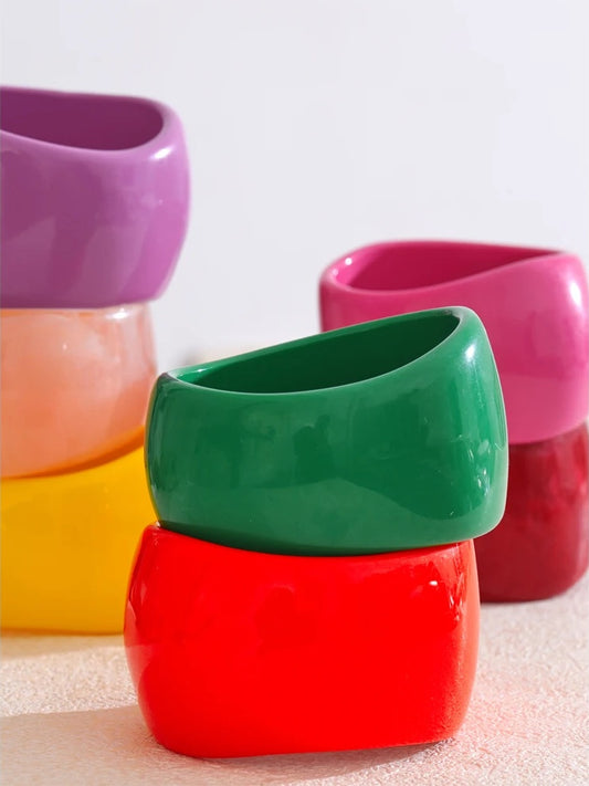 Y2k large wide resin abstract bangle bracelet - product image