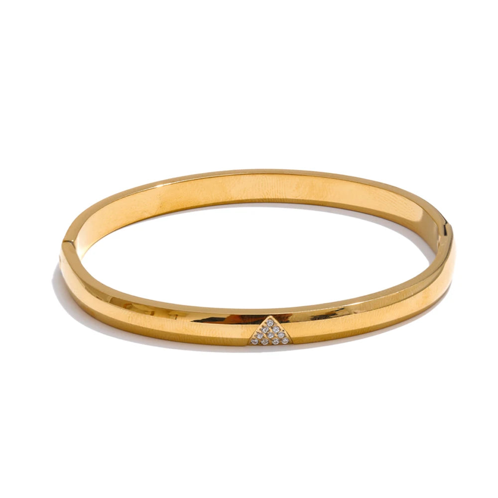 Zircon round exquisite waterproof bracelet bangle - product image