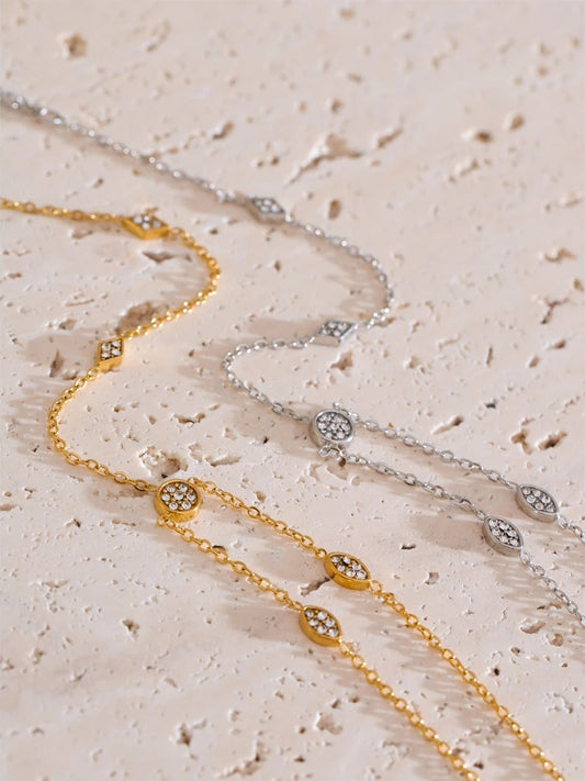 Zirconia fashion chain waterproof unique trendy bracelet - product image