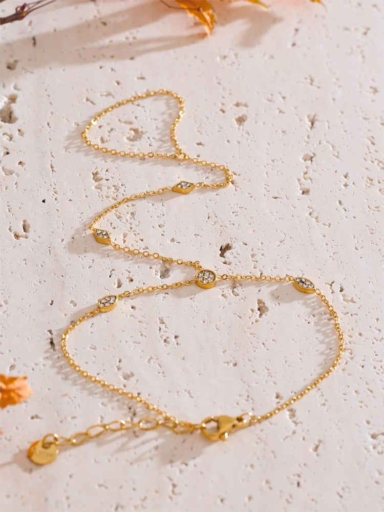 Zirconia fashion chain waterproof unique trendy bracelet - product image