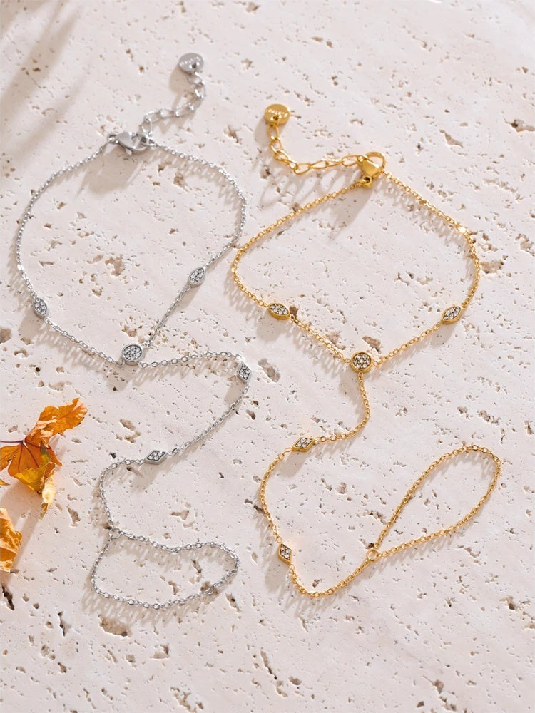 Zirconia fashion chain waterproof unique trendy bracelet - product image