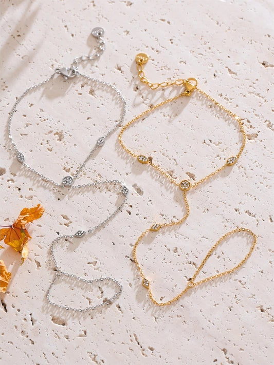 Zirconia fashion chain waterproof unique trendy bracelet - product image
