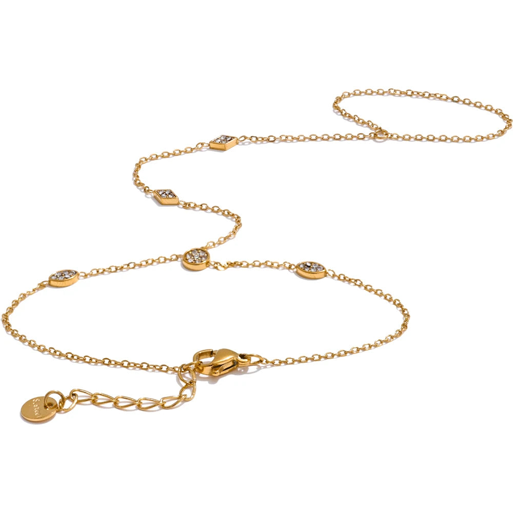 Zirconia fashion chain waterproof unique trendy bracelet - product image