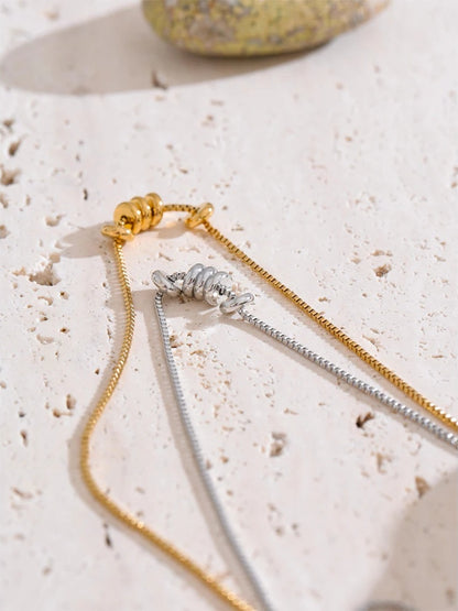 Zirconia tag round removable pendant necklace - product image
